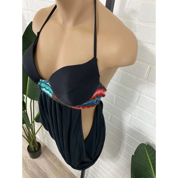 Unique black mesh tankini - Picture 3 of 10